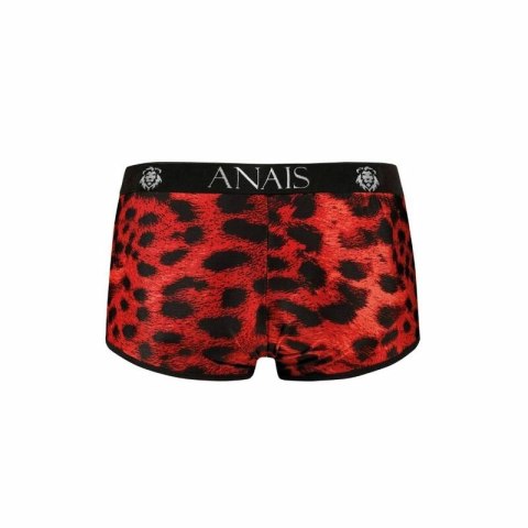 Anais Men Savage Boxer XL - czerwone bokserki z mikrofibry z motywem zwierzęcym