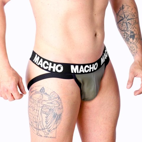 Macho MX27GR Jock szary-beżowy M syntetyczna skora kolekcja Fetish