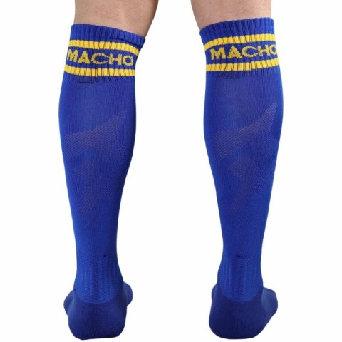 Macho długie skarpety sportowe niebieskie uniwersalne 38-43