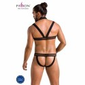 Passion Jacob Black L/XL - Komplet bielizny z poliuretanu Oeko-Tex