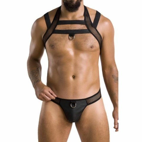 Passion Jacob Black L/XL - Komplet bielizny z poliuretanu Oeko-Tex