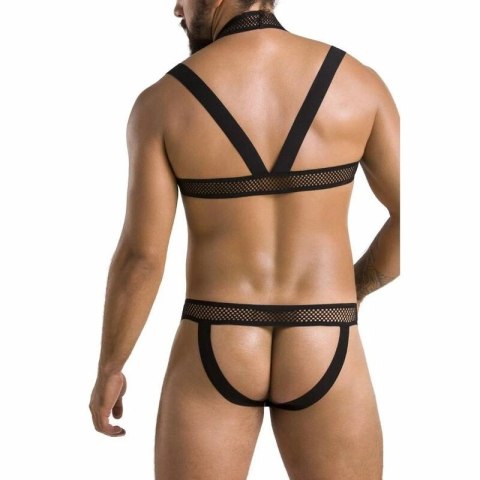 Passion Jacob Black L/XL - Komplet bielizny z poliuretanu Oeko-Tex