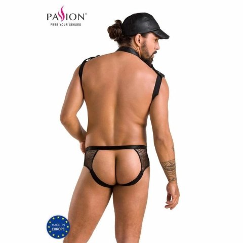 Passion John Black S/M - zestaw bielizny z poliuretanu i poliestru