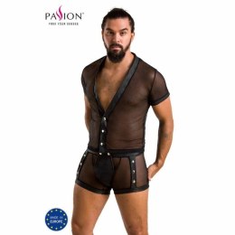 Passion Michael Black S/M - Komplet bielizny z poliuretanu i poliestru