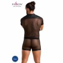 Passion Michael Black S/M - Komplet bielizny z poliuretanu i poliestru