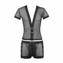 Passion Michael Black S/M - Komplet bielizny z poliuretanu i poliestru