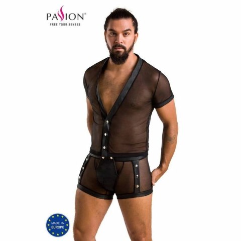 Passion Michael Komplet Bielizny Czarny L/XL Poliuretanowy Design