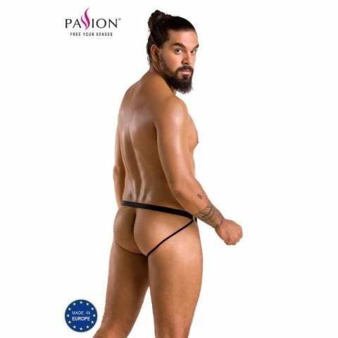 Passion Slip Open Luke Black S/M - nowoczesne figi z poliuretanu
