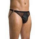 Passion Slip Open Luke Black S/M - nowoczesne figi z poliuretanu