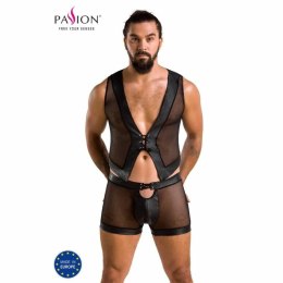 Passion William Black komplet L/XL - elegancka bielizna PU/Polyester