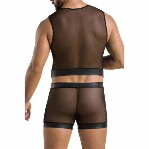 Passion William Black komplet L/XL - elegancka bielizna PU/Polyester