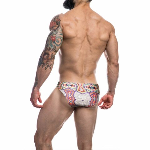 Cut4Men Slip Bikini Aztec M niski stan lekki materiał kolorowy