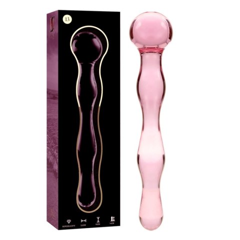 Ibiza Nebula Model 13 Szklany rożowy element intymny 18 cm borokrzemowe szkło