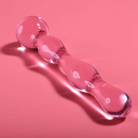 Ibiza Nebula Model 13 Szklany rożowy element intymny 18 cm borokrzemowe szkło