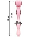Ibiza Nebula Model 13 Szklany rożowy element intymny 18 cm borokrzemowe szkło