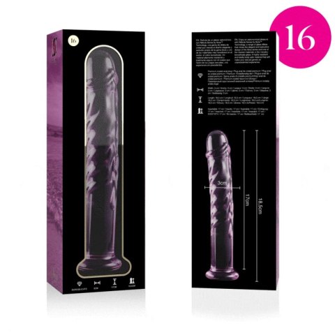 Ibiza Nebula Series Model 16 Szklany Intymny Przyrząd Rożowy 18,5 cm