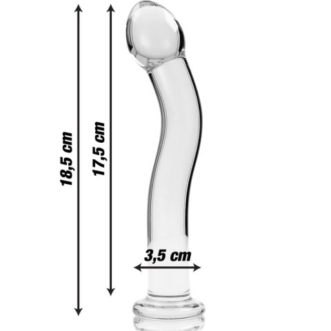 Ibiza Nebula Series Model 18 - Szklany Przyrząd Intymny 18,5 cm Transparentny