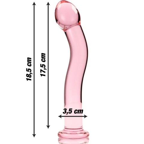 Ibiza Nebula Series Model 18 - szklany element intymny, rożowy, 18.5 cm