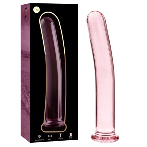 Ibiza Nebula Series Model 9 - szklany aplikator borokrzemowy rożowy 15,5 cm