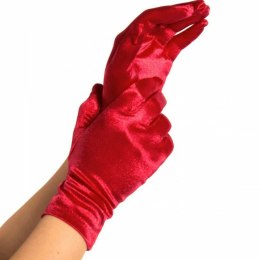 Leg Avenue Rękawice Satynowe Czerwone Krotkie Elastyczne One Size