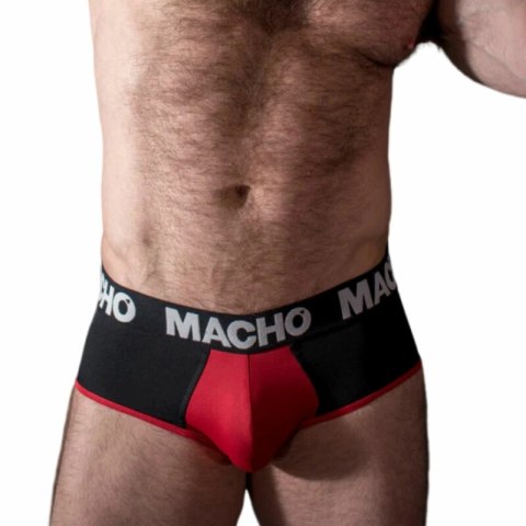 Macho MS26N Slip czarno-czerwony L - komfortowa bielizna męska z lycry