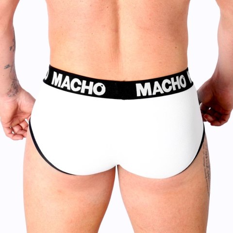 Macho MS30BL Halka męska biała L - klasyczny kroj, lycra, oddychająca