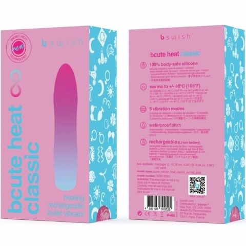 B SWISH Bcute Classic Lilac - kompaktowy masażer silikonowy 11 cm