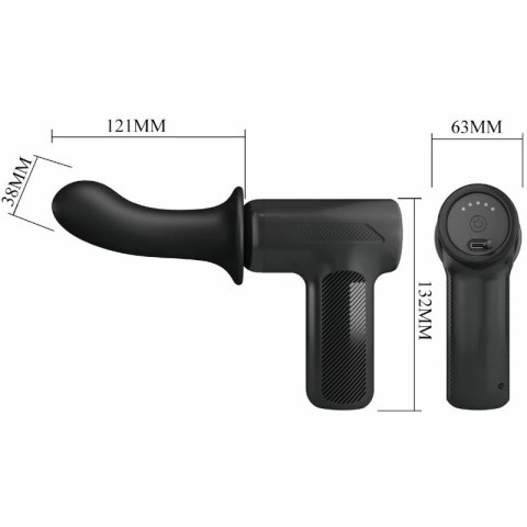Pretty Love DJ Doctor Masażer 5 Trybow Czarny USB-C Silikon
