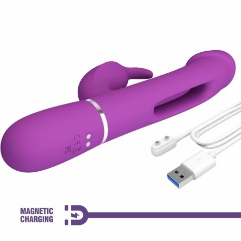 Pretty Love Kampas Wielofunkcyjny Wibrator Krolik Fioletowy 3w1 USB