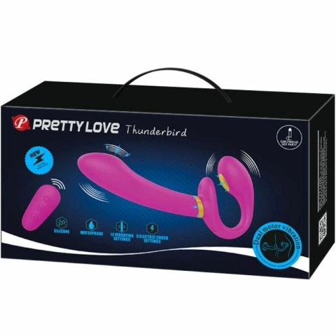 Pretty Love Thunderbird fioletowy - podwojny wibrator z pilotem