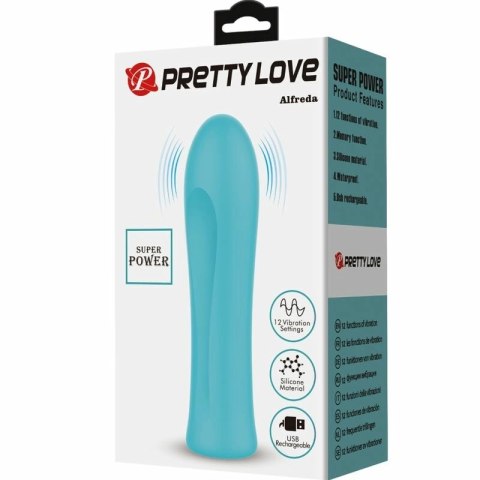 Pretty Love Alfreda Super Power - Zielony wibrator wodoodporny, 12 trybow