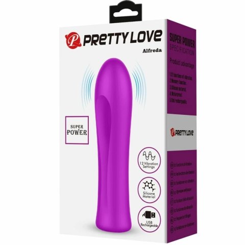Pretty Love Alfreda - silikonowy wibrator Super Power, 12 trybow, fioletowy