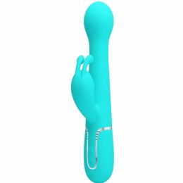 Pretty Love Dejon Rabbit 3w1 wielofunkcyjny masażer aqua green silikon