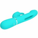 Pretty Love Dejon Rabbit Aqua Green - Wibrujący masażer 3w1, 7 trybow