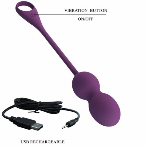 Pretty Love Elvira Fioletowe Kule Kegla z Aplikacją i Pilotem Bluetooth