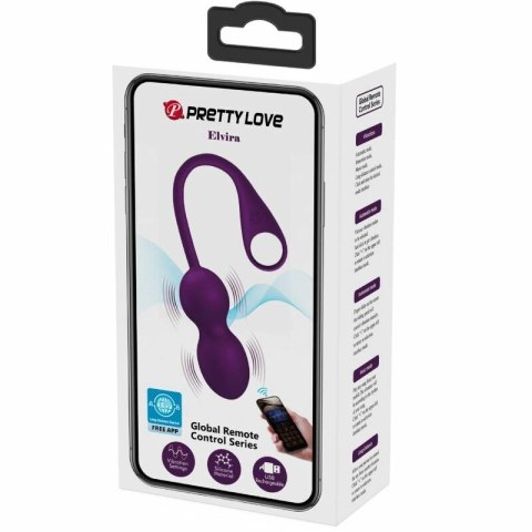 Pretty Love Elvira Fioletowe Kule Kegla z Aplikacją i Pilotem Bluetooth