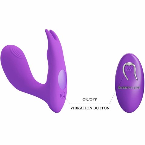 Pretty Love Idabelle Violet - Bezprzewodowy masażer z pulsacją i pilotem