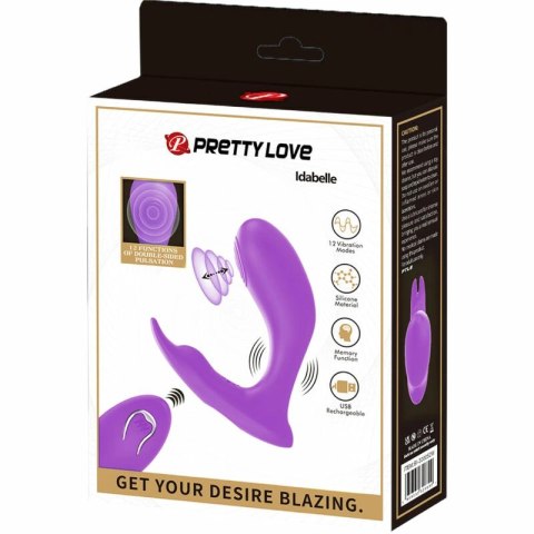Pretty Love Idabelle Violet - Bezprzewodowy masażer z pulsacją i pilotem