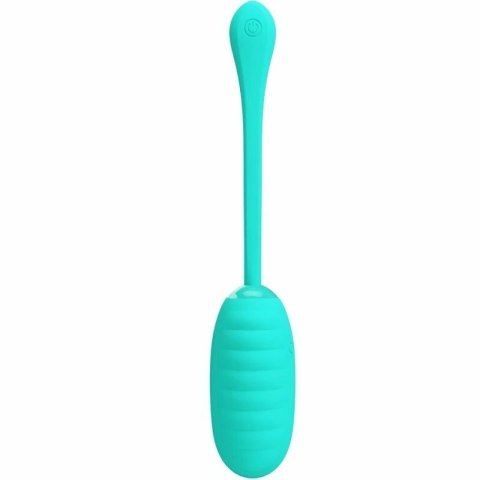 Pretty Love Kirk Aqua Green - Jajko wibrujące USB, 12 trybow, silikon