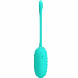 Pretty Love Kirk Aqua Green - Jajko wibrujące USB, 12 trybow, silikon
