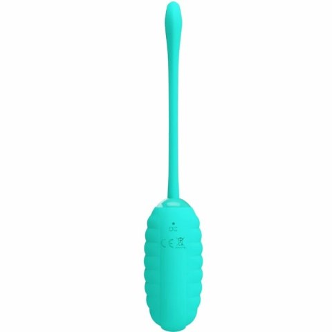 Pretty Love Kirk Aqua Green - Jajko wibrujące USB, 12 trybow, silikon