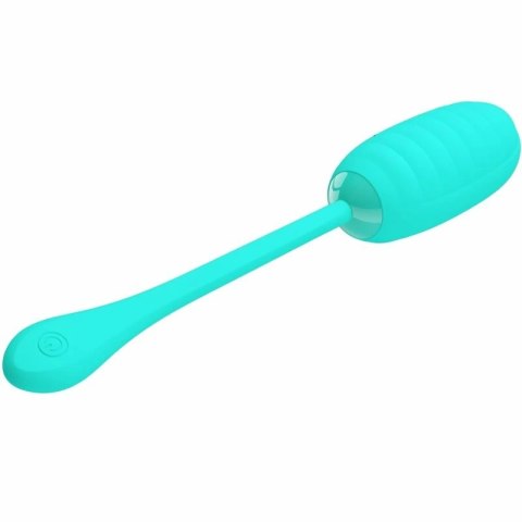 Pretty Love Kirk Aqua Green - Jajko wibrujące USB, 12 trybow, silikon