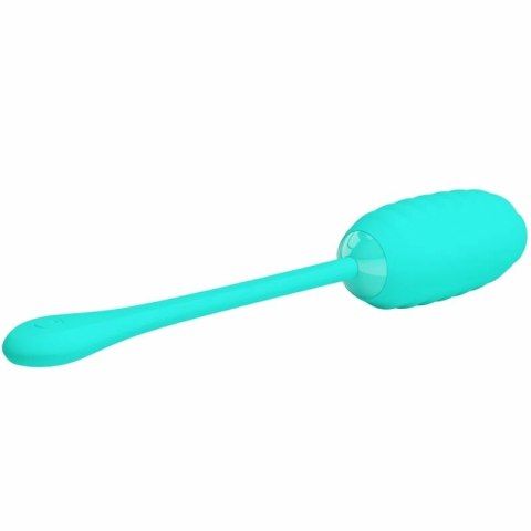 Pretty Love Kirk Aqua Green - Jajko wibrujące USB, 12 trybow, silikon