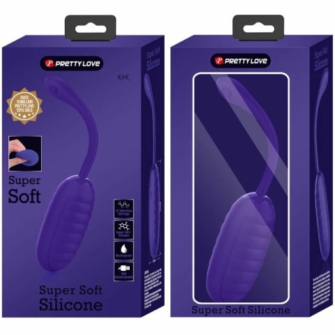 Pretty Love Kirk - Fioletowe jajko wibracyjne USB, 12 trybow, silikon