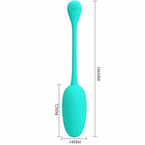 Pretty Love Knucker Zielone Jajko Wibracyjne USB, 12 Trybow, Silikon