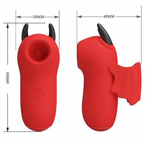 Pretty Love Magic Diabel Mini - Czerwony model silikonowy z 10 trybami pracy