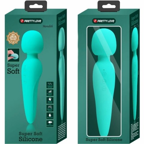 Pretty Love Meredith masażer silikonowy wodoodporny 12 trybow aqua green
