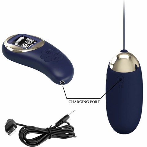 Pretty Love Mina niebieskie jajko sterowane pilotem, 10 trybow, USB