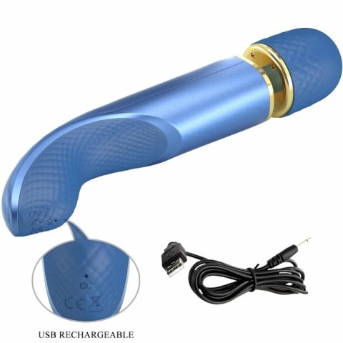Pretty Love Power Wand masażer 7 trybow wibracji niebieski 24 cm