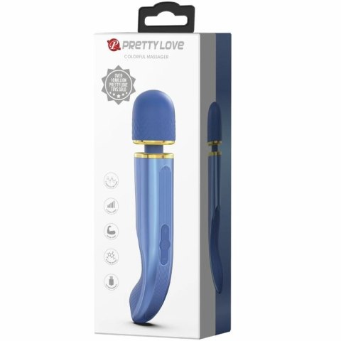 Pretty Love Power Wand masażer 7 trybow wibracji niebieski 24 cm